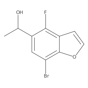 1-(7-Bromo-4-fluorobenzofuran-5-yl)ethan-1-ol结构式