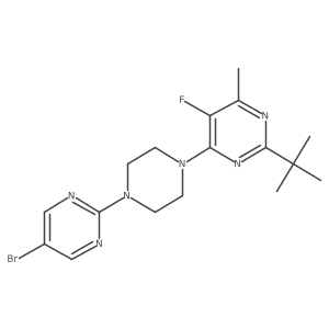 4-[4-(5-Bromopyrimidin-2-yl)piperazin-1-yl]-2-tert-butyl-5-fluoro-6-methylpyrimidine Structure