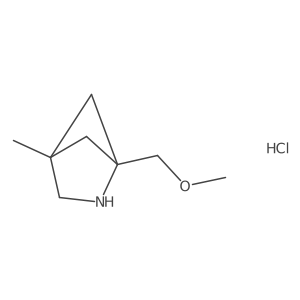1-(Methoxymethyl)-4-methyl-2-azabicyclo[2.1.1]hexane hydrochloride结构式
