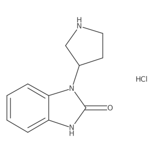 1-[(3S)-pyrrolidin-3-yl]-2,3-dihydro-1H-1,3-benzodiazol-2-one hydrochloride结构式
