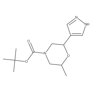 tert-butyl 2-methyl-6-(1H-pyrazol-4-yl)morpholine-4-carboxylate Structure