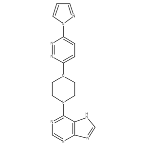 6-{4-[6-(1H-pyrazol-1-yl)pyridazin-3-yl]piperazin-1-yl}-9H-purine Structure