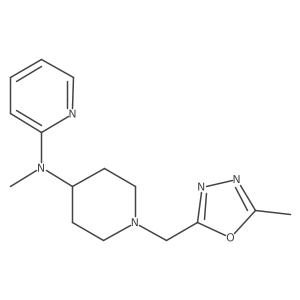 N-methyl-N-{1-[(5-methyl-1,3,4-oxadiazol-2-yl)methyl]piperidin-4-yl}pyridin-2-amine结构式