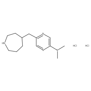 5-(Azepan-4-ylmethyl)-N,N-dimethylpyrazin-2-amine dihydrochloride Structure