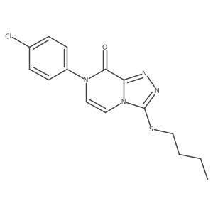 3-(butylsulfanyl)-7-(4-chlorophenyl)-7H,8H-[1,2,4]triazolo[4,3-a]pyrazin-8-one Structure