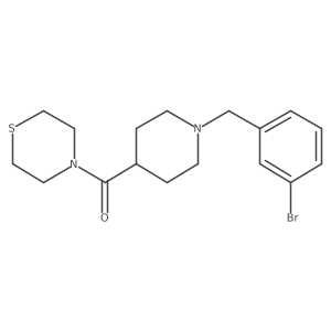 4-{1-[(3-Bromophenyl)methyl]piperidine-4-carbonyl}thiomorpholine Structure