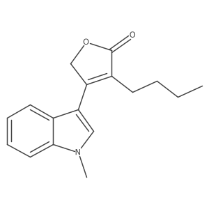 3-Butyl-4-(1-methyl-1H-indol-3-yl)-2(5H)-furanone Structure