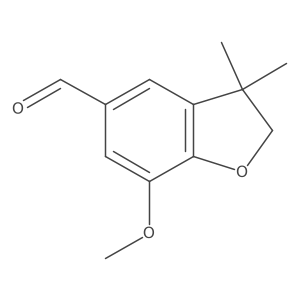 2,3-Dihydro-7-methoxy-3,3-dimethyl-5-benzofurancarboxaldehyde结构式