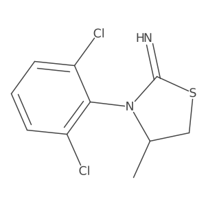 3-(2,6-Dichlorophenyl)-4-methyl-1,3-thiazolidin-2-imine结构式