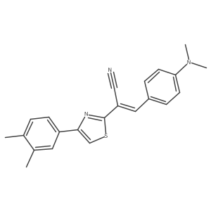 (Z)-3-(4-(dimethylamino)phenyl)-2-(4-(3,4-dimethylphenyl)thiazol-2-yl)acrylonitrile Structure