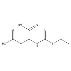 (2S)-2-(ethylsulfanylcarbothioylamino)butanedioic acid Structure