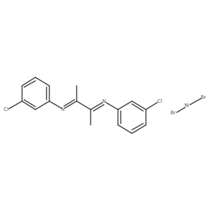 2,3-Bis[(N-3-chlorophenyl)imino]butane-nickel(II)-dibromide结构式