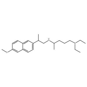 N1,N1-Diethyl-N4-[2-(6-methoxy-2-naphthalenyl)propyl]-1,4-pentanediamine结构式
