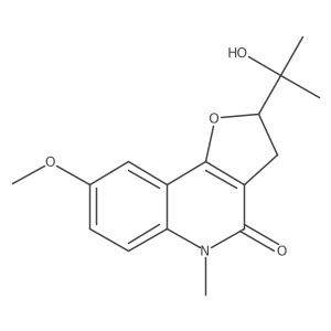 3,5-Dihydro-2-(1-hydroxy-1-methylethyl)-8-methoxy-5-methylfuro[3,2-c]quinolin-4(2H)-one结构式
