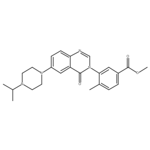 methyl 4-methyl-3-[6-(4-isopropylpiperazin-1-yl)-4-oxoquinazolin-3(4H)-yl]benzoate结构式