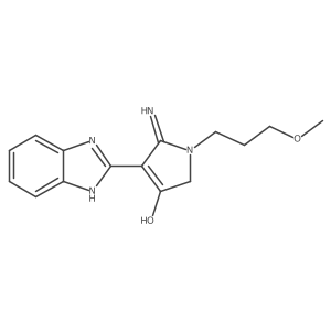 5-amino-4-(1H-1,3-benzodiazol-2-yl)-1-(3-methoxypropyl)-2,3-dihydro-1H-pyrrol-3-one Structure