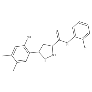 N-(2-chlorophenyl)-5-(2-hydroxy-4,5-dimethylphenyl)pyrazolidine-3-carboxamide Structure