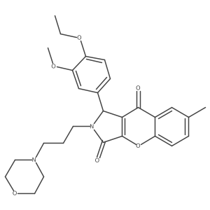 1-(4-Ethoxy-3-methoxyphenyl)-7-methyl-2-(3-morpholinopropyl)-1,2-dihydrochromeno[2,3-c]pyrrole-3,9-dione结构式