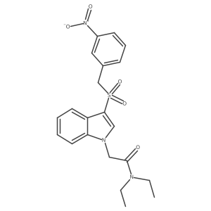 N,N-diethyl-2-(3-((3-nitrobenzyl)sulfonyl)-1H-indol-1-yl)acetamide结构式