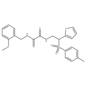 N'-[(2-methoxyphenyl)methyl]-N-[2-(4-methylbenzenesulfonyl)-2-(thiophen-2-yl)ethyl]ethanediamide结构式