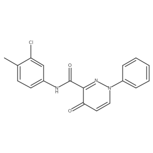 N-(3-chloro-4-methylphenyl)-4-oxo-1-phenyl-1,4-dihydropyridazine-3-carboxamide结构式