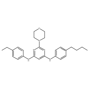 N2-(4-butylphenyl)-N4-(4-ethylphenyl)-6-morpholino-1,3,5-triazine-2,4-diamine Structure