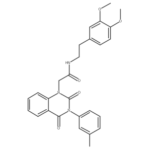 N-[2-(3,4-dimethoxyphenyl)ethyl]-2-[3-(3-methylphenyl)-2,4-dioxo-1,2,3,4-tetrahydroquinazolin-1-yl]acetamide结构式
