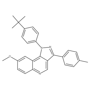 1-(4-tert-butylphenyl)-8-methoxy-3-(4-methylphenyl)-1H-pyrazolo[4,3-c]quinoline结构式