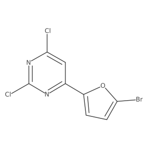 4-(5-Bromofuran-2-yl)-2,6-dichloropyrimidine结构式