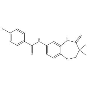 N-(3,3-dimethyl-4-oxo-2,3,4,5-tetrahydrobenzo[b][1,4]oxazepin-7-yl)-4-fluorobenzamide Structure