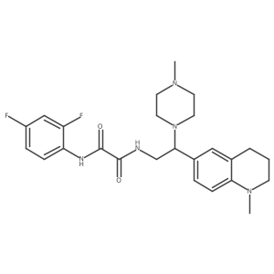 N1-(2,4-difluorophenyl)-N2-(2-(1-methyl-1,2,3,4-tetrahydroquinolin-6-yl)-2-(4-methylpiperazin-1-yl)ethyl)oxalamide结构式