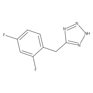 5-[(2,4-difluorophenyl)methyl]-1H-1,2,3,4-tetrazole结构式