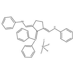 N-((E)-((E)-2-(diphenylamino)-3-((phenylamino)methylene)cyclopent-1-en-1-yl)methylene)benzenaminium tetrafluoroborate Structure