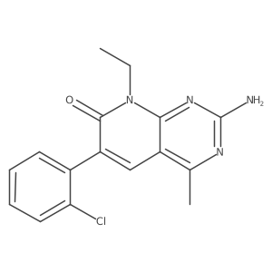 2-Amino-6-(2-chlorophenyl)-8-ethyl-4-methylpyrido[2,3-d]pyrimidin-7(8h)-one Structure