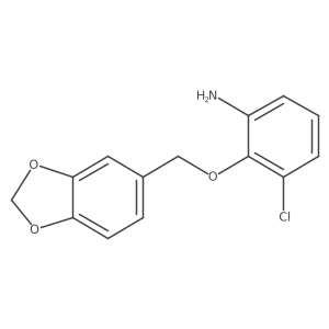 2-(1,3-Benzodioxol-5-ylmethoxy)-3-chlorobenzenamine结构式