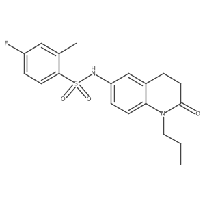 4-fluoro-2-methyl-N-(2-oxo-1-propyl-1,2,3,4-tetrahydroquinolin-6-yl)benzenesulfonamide Structure