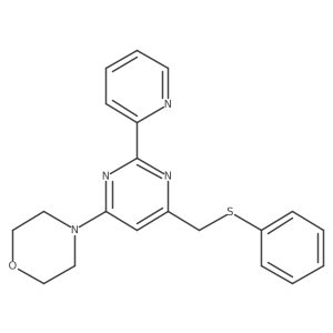 4-Morpholin-4-yl-6-(phenylsulfanylmethyl)-2-pyridin-2-yl-pyrimidine Structure