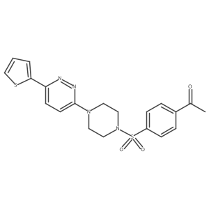 1-(4-((4-(6-(Thiophen-2-yl)pyridazin-3-yl)piperazin-1-yl)sulfonyl)phenyl)ethanone结构式