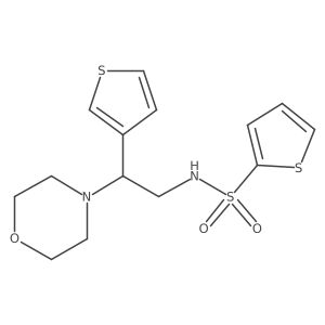 N-(2-morpholino-2-(thiophen-3-yl)ethyl)thiophene-2-sulfonamide结构式