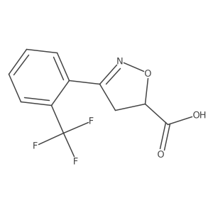4,5-Dihydro-3-[2-(trifluoromethyl)phenyl]-5-isoxazolecarboxylic acid Structure