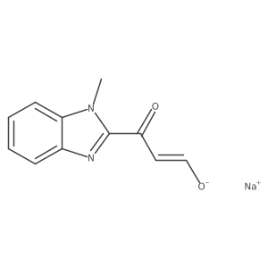 sodium (1E)-3-(1-methyl-1H-1,3-benzodiazol-2-yl)-3-oxoprop-1-en-1-olate Structure