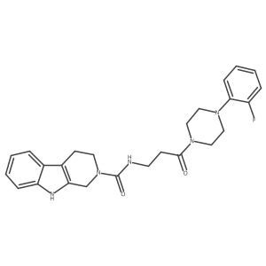 N-{3-[4-(2-fluorophenyl)piperazin-1-yl]-3-oxopropyl}-1,3,4,9-tetrahydro-2H-beta-carboline-2-carboxamide Structure