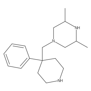 3,5-Dimethyl-1-((4-phenylpiperidin-4-yl)methyl)piperazine结构式