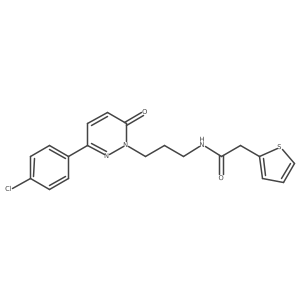 N-{3-[3-(4-chlorophenyl)-6-oxo-1,6-dihydropyridazin-1-yl]propyl}-2-(thiophen-2-yl)acetamide结构式