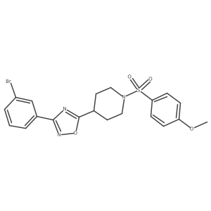 3-(3-Bromophenyl)-5-(1-((4-methoxyphenyl)sulfonyl)piperidin-4-yl)-1,2,4-oxadiazole结构式
