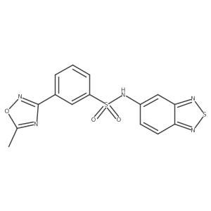 N-2,1,3-benzothiadiazol-5-yl-3-(5-methyl-1,2,4-oxadiazol-3-yl)benzenesulfonamide Structure