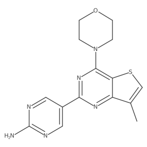 5-(7-Methyl-4-morpholinothieno[3,2-d]pyrimidin-2-yl)pyrimidin-2-amine Structure