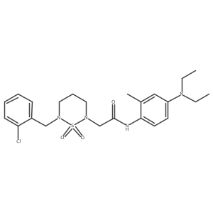 2-{6-[(2-chlorophenyl)methyl]-1,1-dioxo-1lambda6,2,6-thiadiazinan-2-yl}-N-[4-(diethylamino)-2-methylphenyl]acetamide Structure
