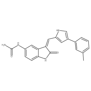 [(3Z)-3-{[4-(3-methylphenyl)-1H-pyrrol-2-yl]methylidene}-2-oxo-2,3-dihydro-1H-indol-5-yl]urea结构式