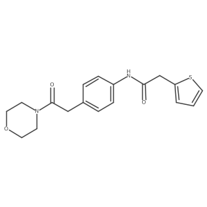 N-{4-[2-(morpholin-4-yl)-2-oxoethyl]phenyl}-2-(thiophen-2-yl)acetamide结构式